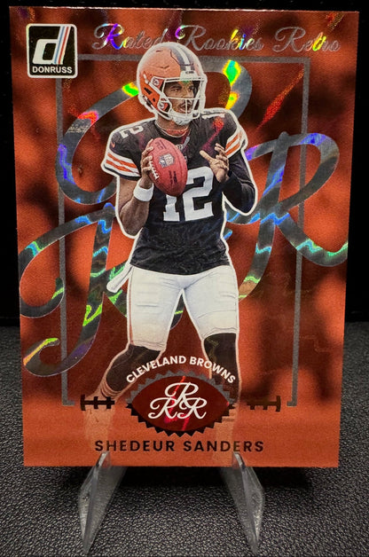 2025 Donruss 11 Shedeur Sanders Rated Rookies Retro RC Cleveland Browns - 787 Hobby House