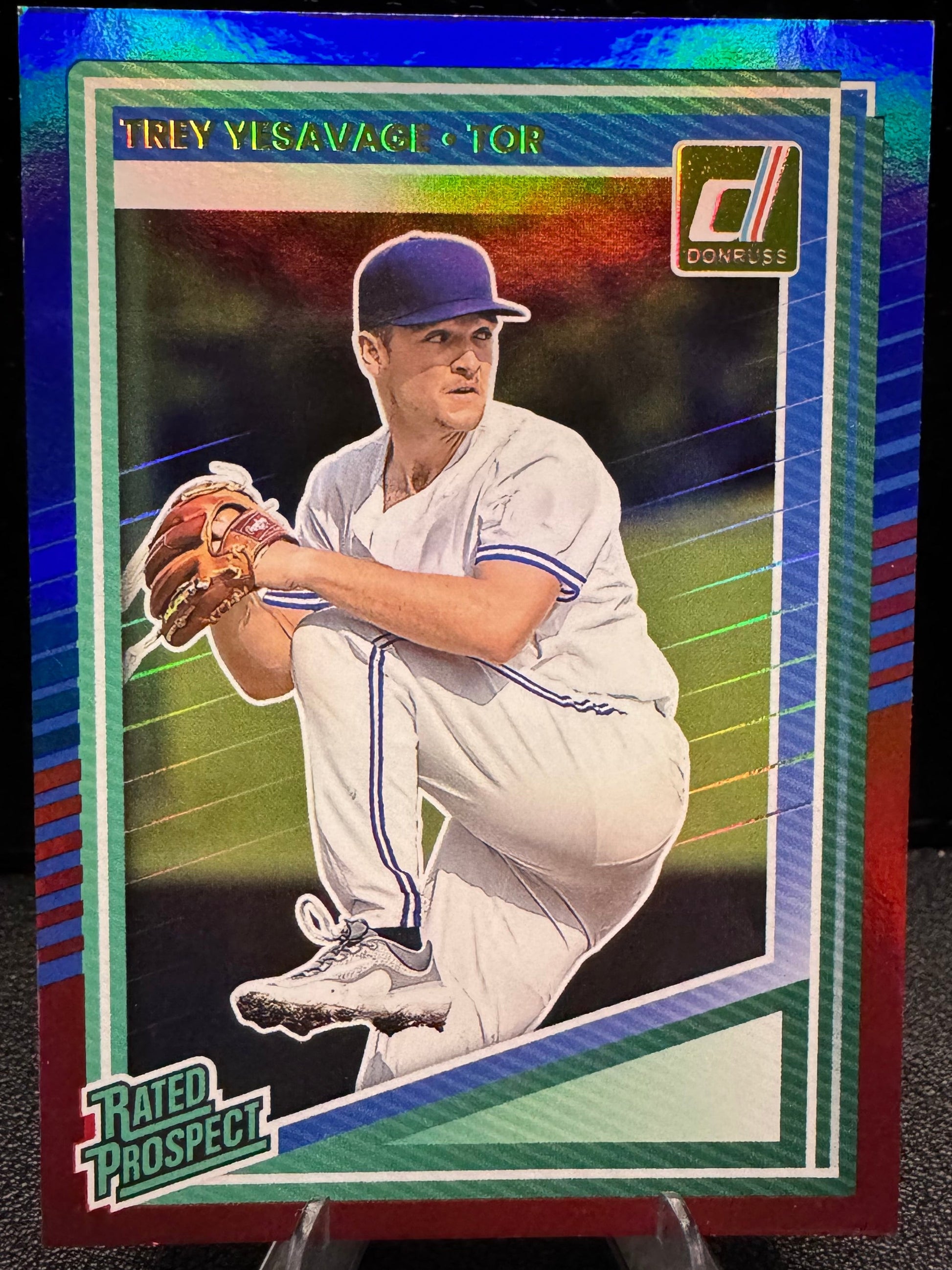 2025 Donruss 163 Trey Yesavage Red and Blue RP Toronto Blue Jays - 787 Hobby House