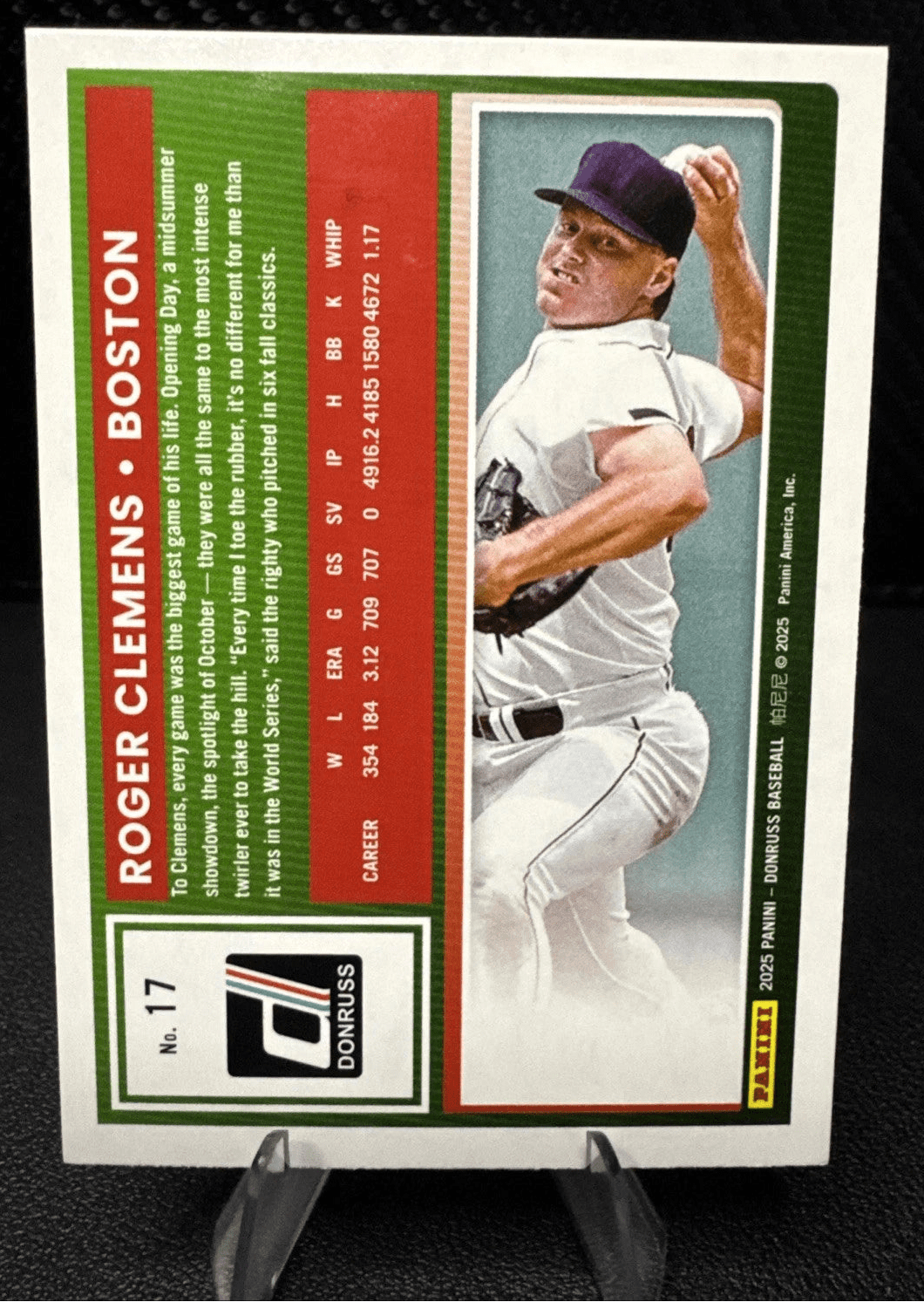 2025 Donruss 17 Roger Clemens Boston Red Sox - 787 Hobby House