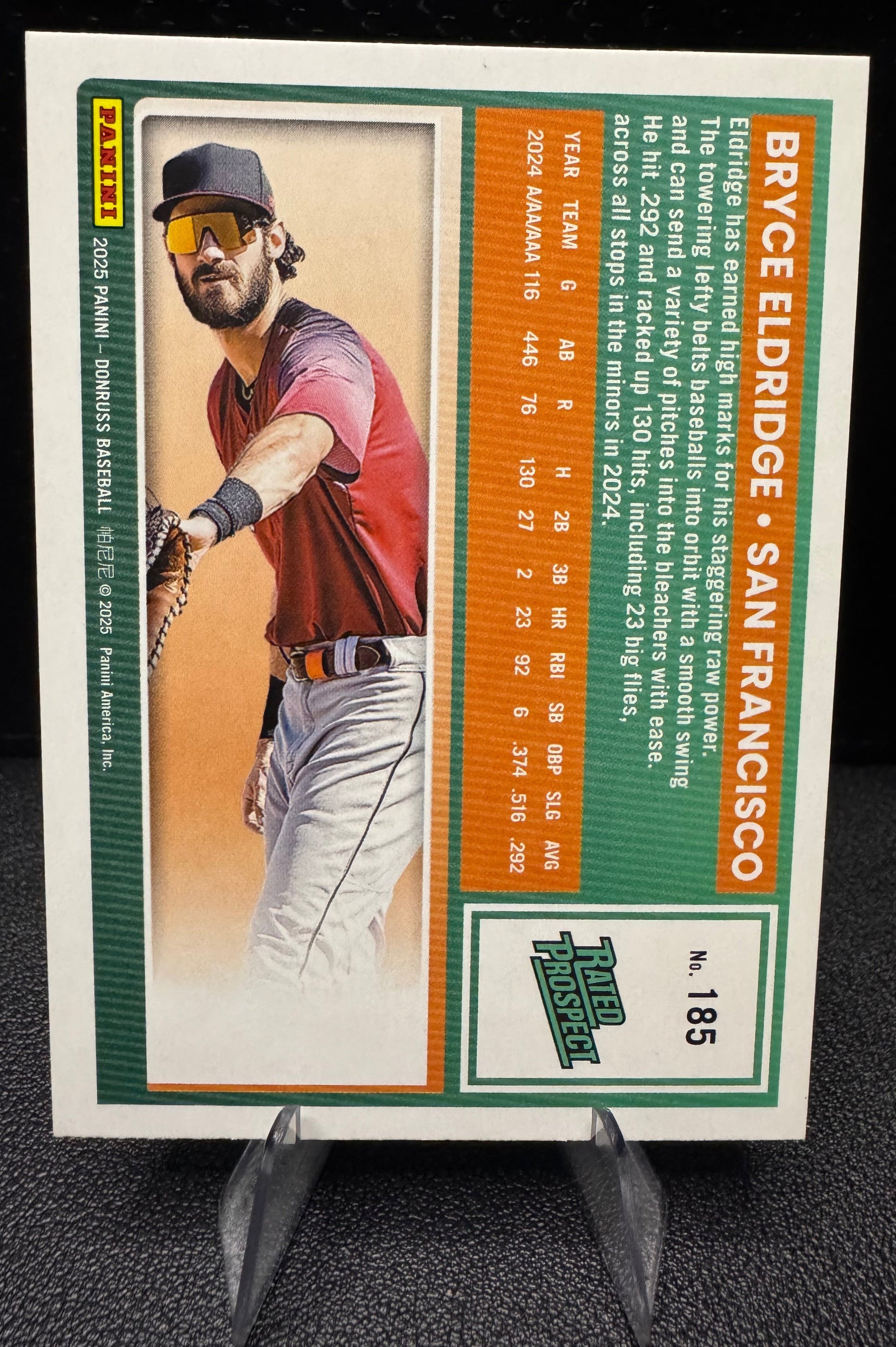 2025 Donruss 185 Bryce Eldridge RP San Francisco Giants - 787 Hobby House
