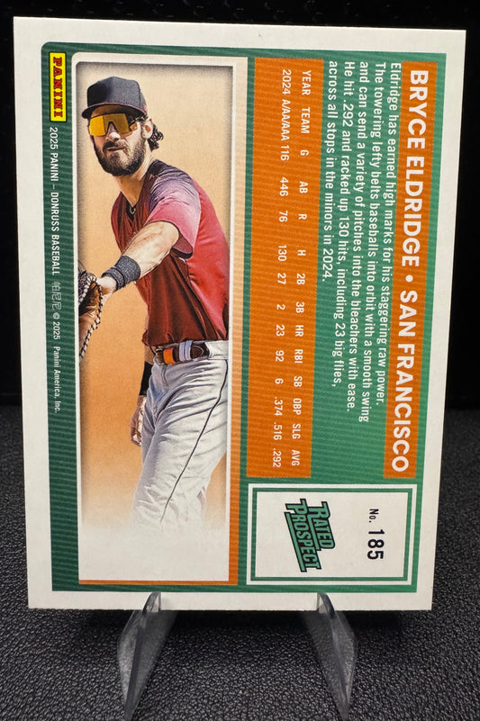 2025 Donruss 185 Bryce Eldridge RP San Francisco Giants - 787 Hobby House