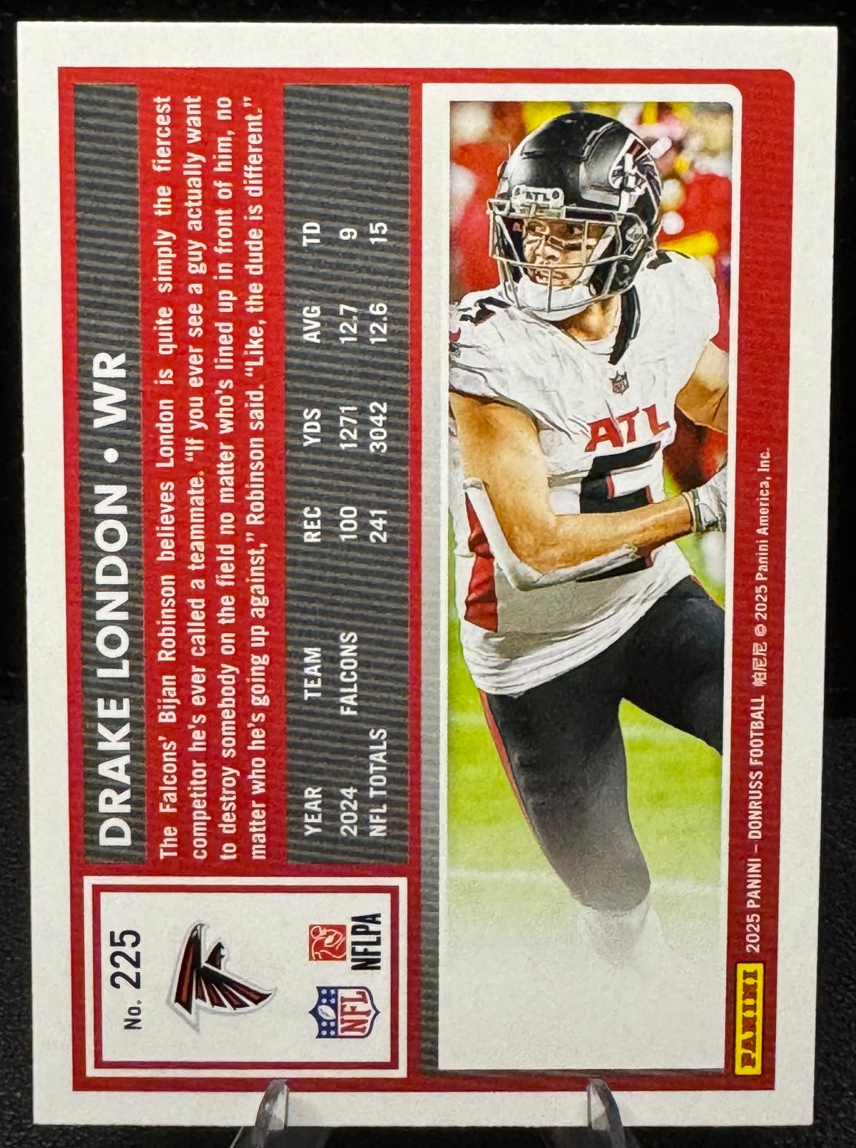 2025 Donruss 225 Drake London Atlanta Falcons - 787 Hobby House