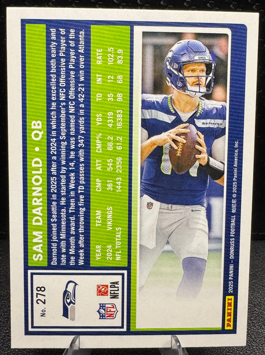 2025 Donruss 278 Sam Darnold Seattle Seahawks - 787 Hobby House