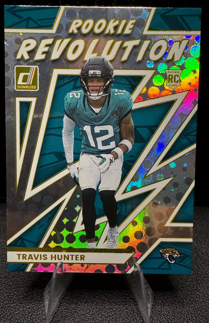 2025 Donruss 32 Travis Hunter Rookie Revolution RC Jacksonville Jaguars - 787 Hobby House