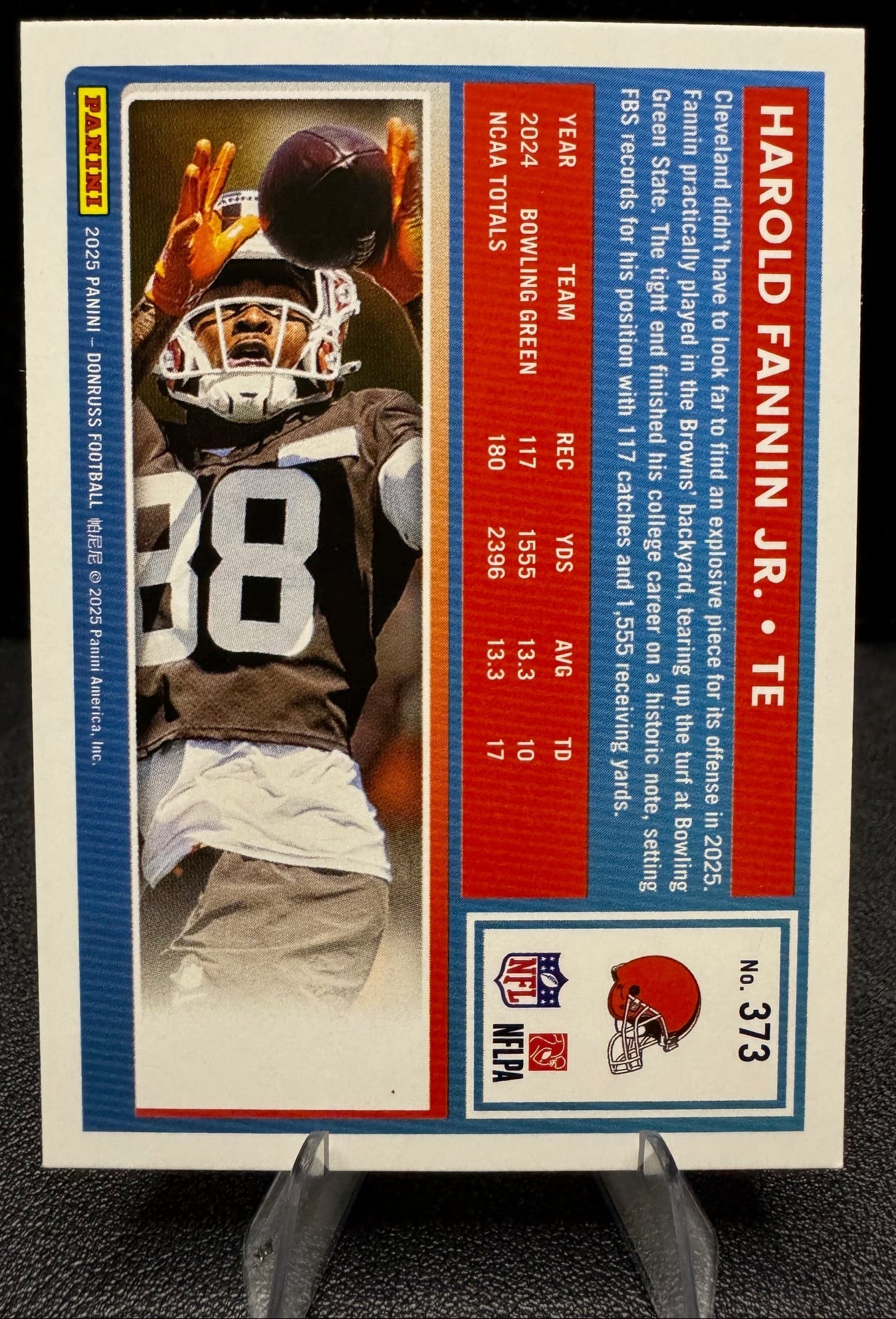 2025 Donruss 373 Harold Fannin Jr. RR RC Cleveland Browns - 787 Hobby House