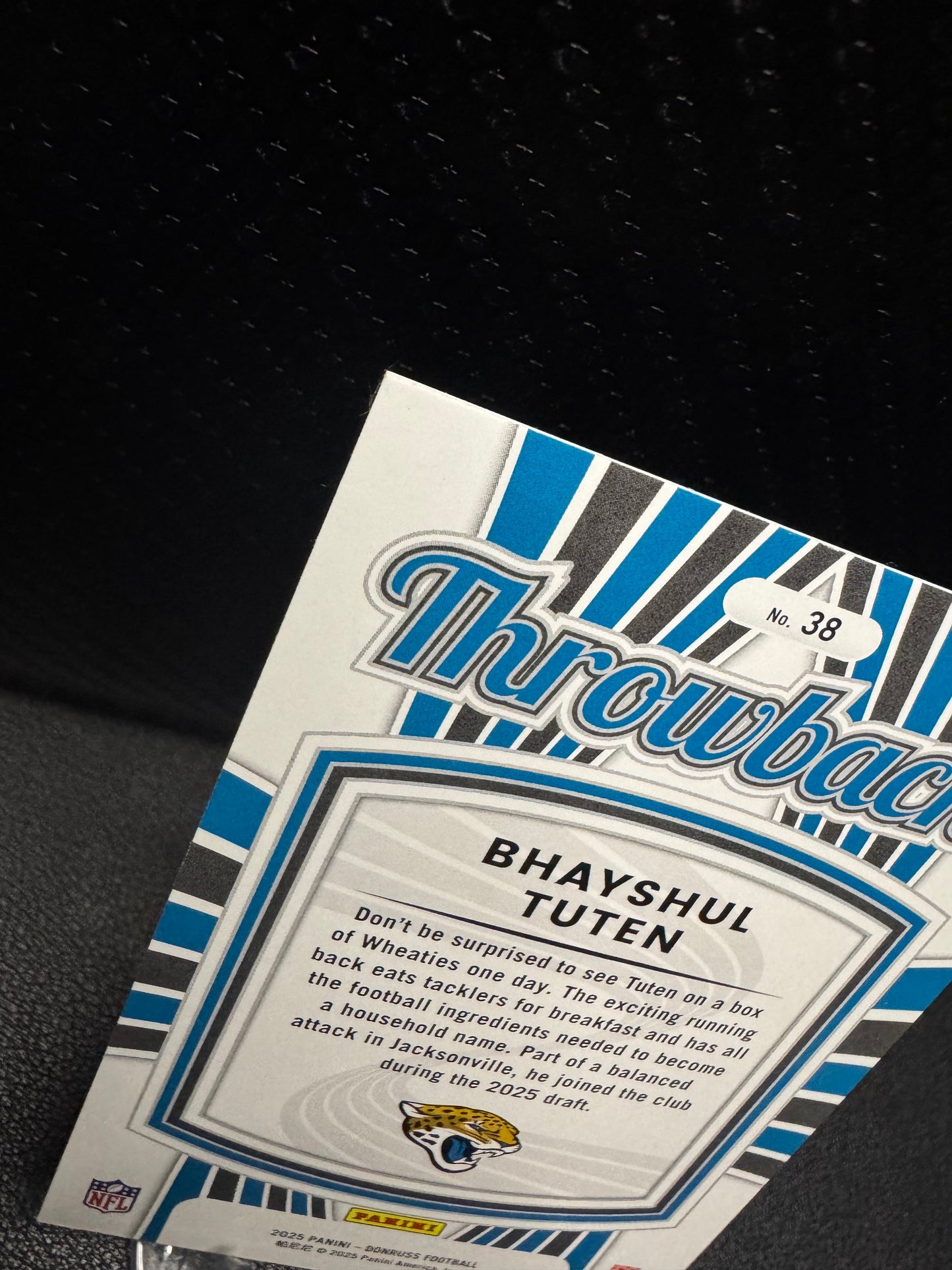 2025 Donruss 38 Bhayshul Tuten Rated Rookies Throwback Jacksonville Jaguars - 787 Hobby House