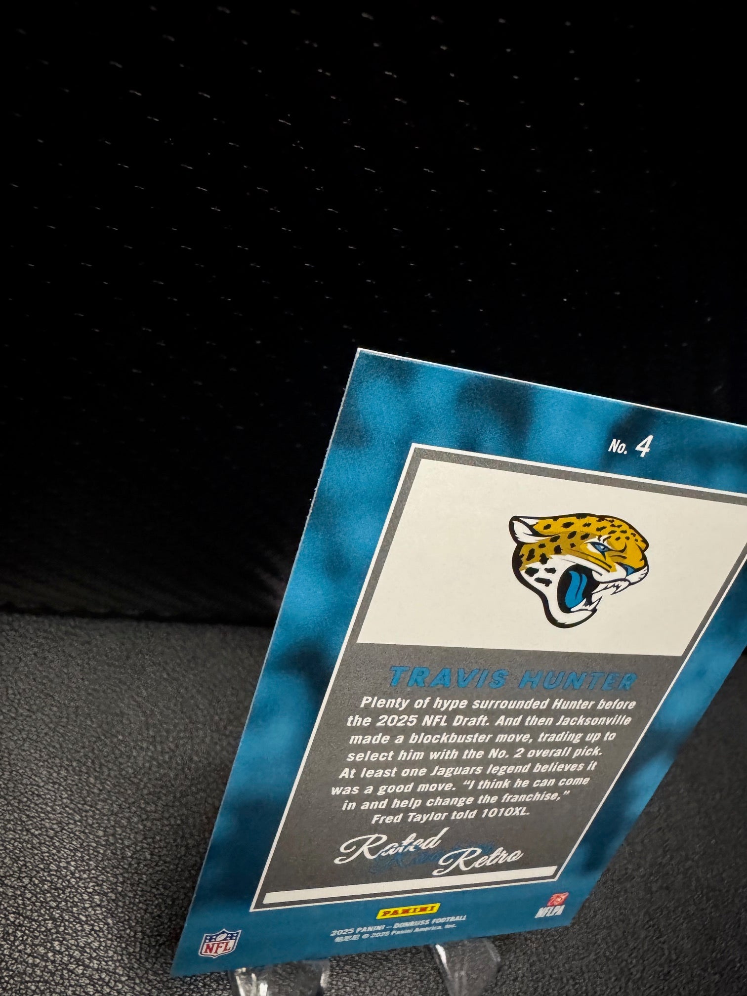 2025 Donruss 4 Travis Hunter Rated Rookies Retro RC Jacksonville Jaguars - 787 Hobby House