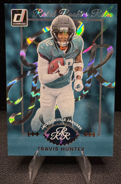 2025 Donruss 4 Travis Hunter Rated Rookies Retro RC Jacksonville Jaguars - 787 Hobby House