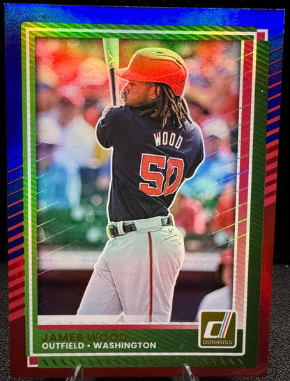 2025 Donruss 41 James Wood Red and Blue Washington Nationals - 787 Hobby House