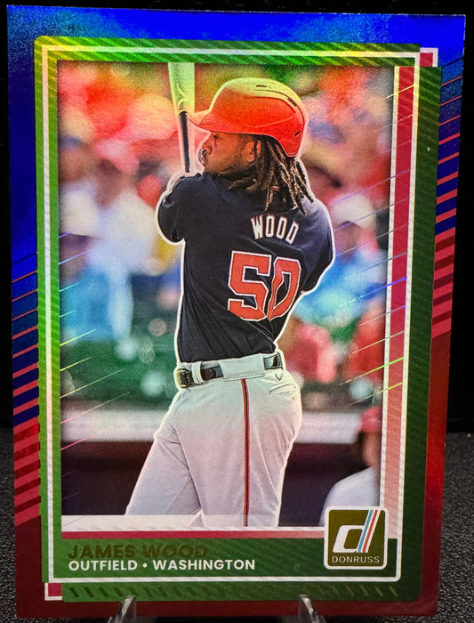 2025 Donruss 41 James Wood Red and Blue Washington Nationals - 787 Hobby House