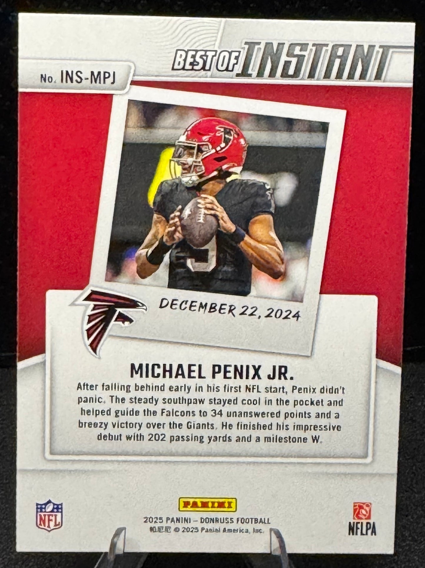 2025 Donruss Best of Instant INS-MPJ Michael Penix Jr. Atlanta Falcons - 787 Hobby House