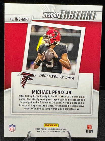2025 Donruss Best of Instant INS-MPJ Michael Penix Jr. Atlanta Falcons - 787 Hobby House