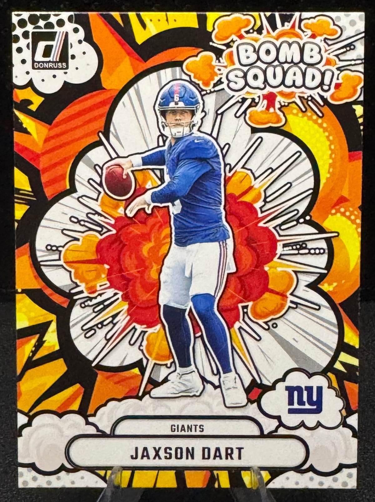 2025 Donruss Bomb Squad BS-JDT Jaxson Dart RC New York Giants - 787 Hobby House