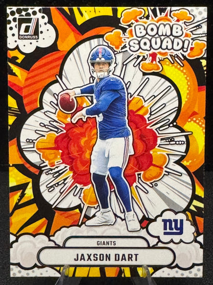 2025 Donruss Bomb Squad BS-JDT Jaxson Dart RC New York Giants - 787 Hobby House
