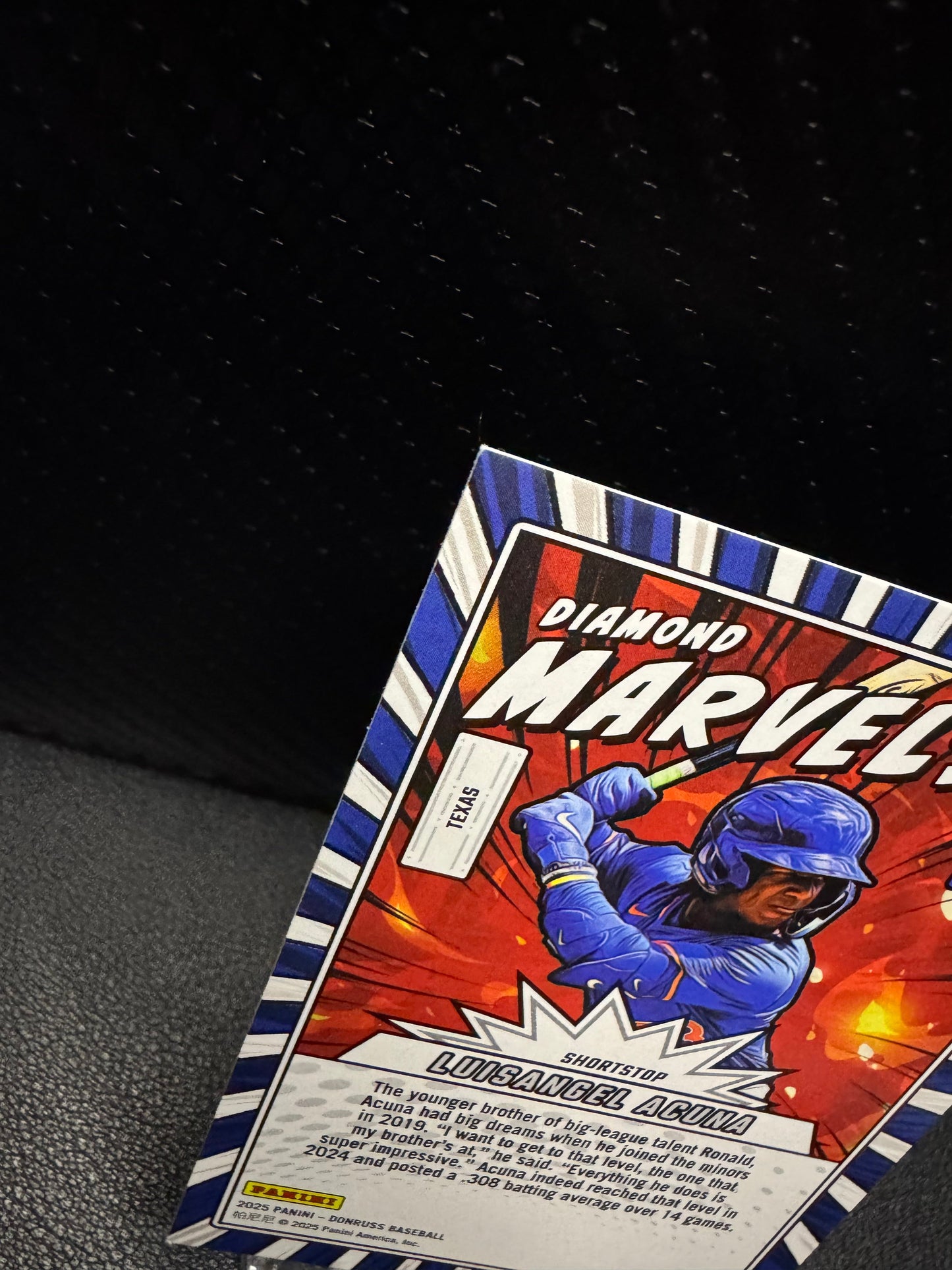 2025 Donruss - Diamond Marvels 14 Luisangel Acuna RC Texas Rangers - 787 Hobby House
