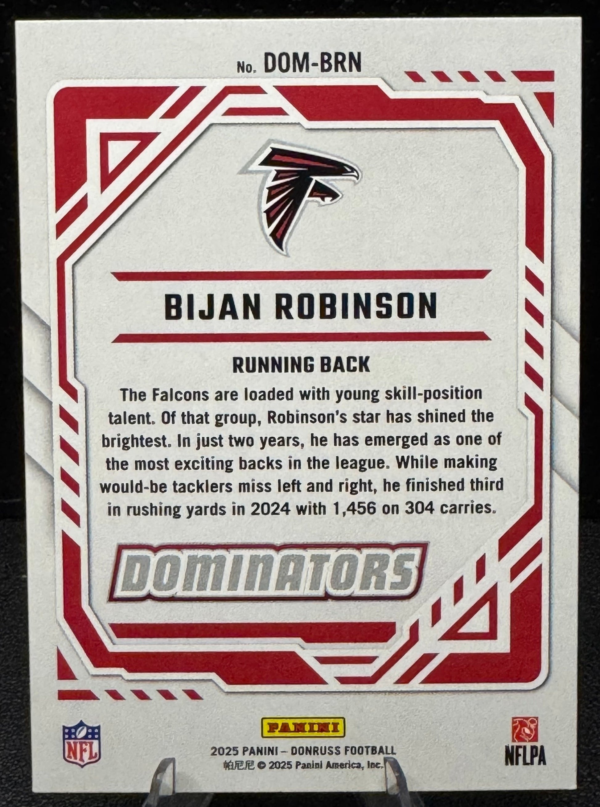 2025 Donruss Dominators DOM-BRN Bijan Robinson Atlanta Falcons - 787 Hobby House