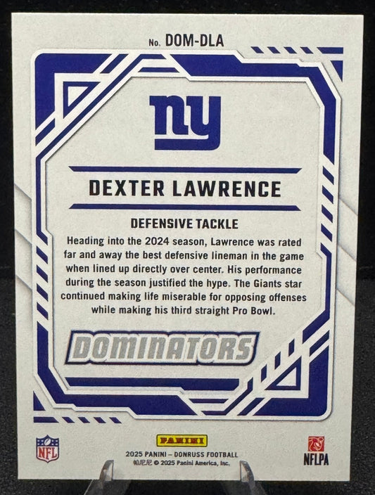 2025 Donruss Dominators DOM-DLA Dexter Lawrence New York Giants - 787 Hobby House