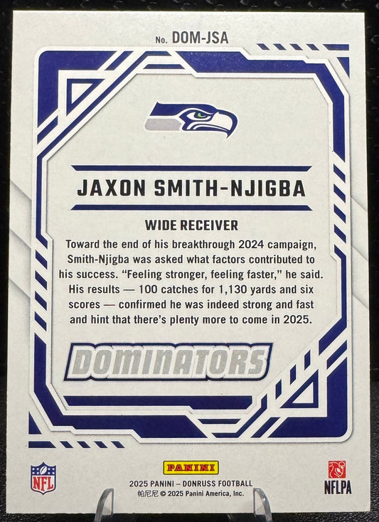 2025 Donruss Dominators DOM-JSA Jaxon Smith-Njigba Seattle Seahawks - 787 Hobby House