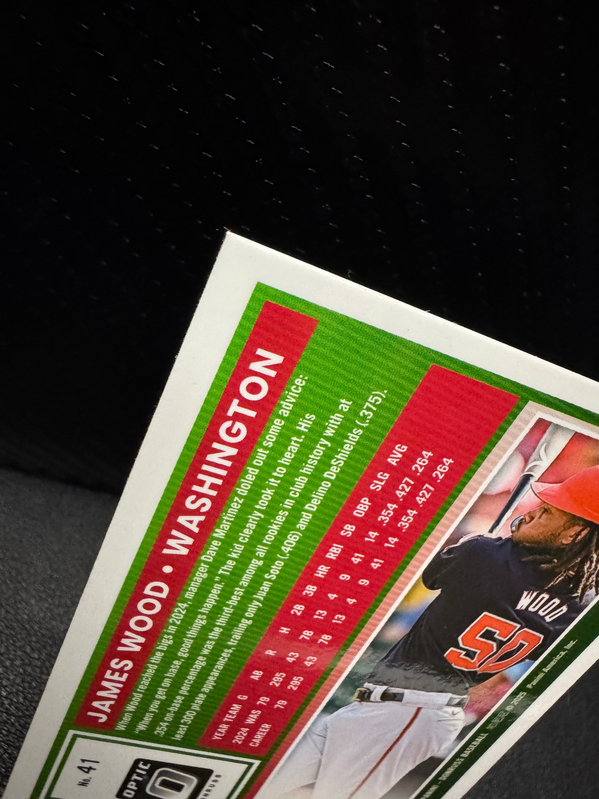 2025 Donruss Optic 41 James Wood Washington Nationals - 787 Hobby House