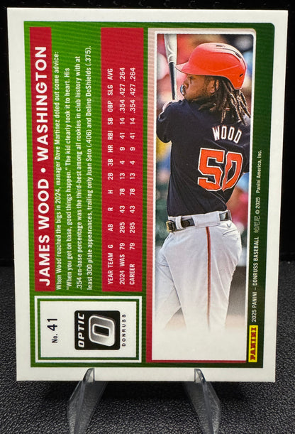 2025 Donruss Optic 41 James Wood Washington Nationals - 787 Hobby House