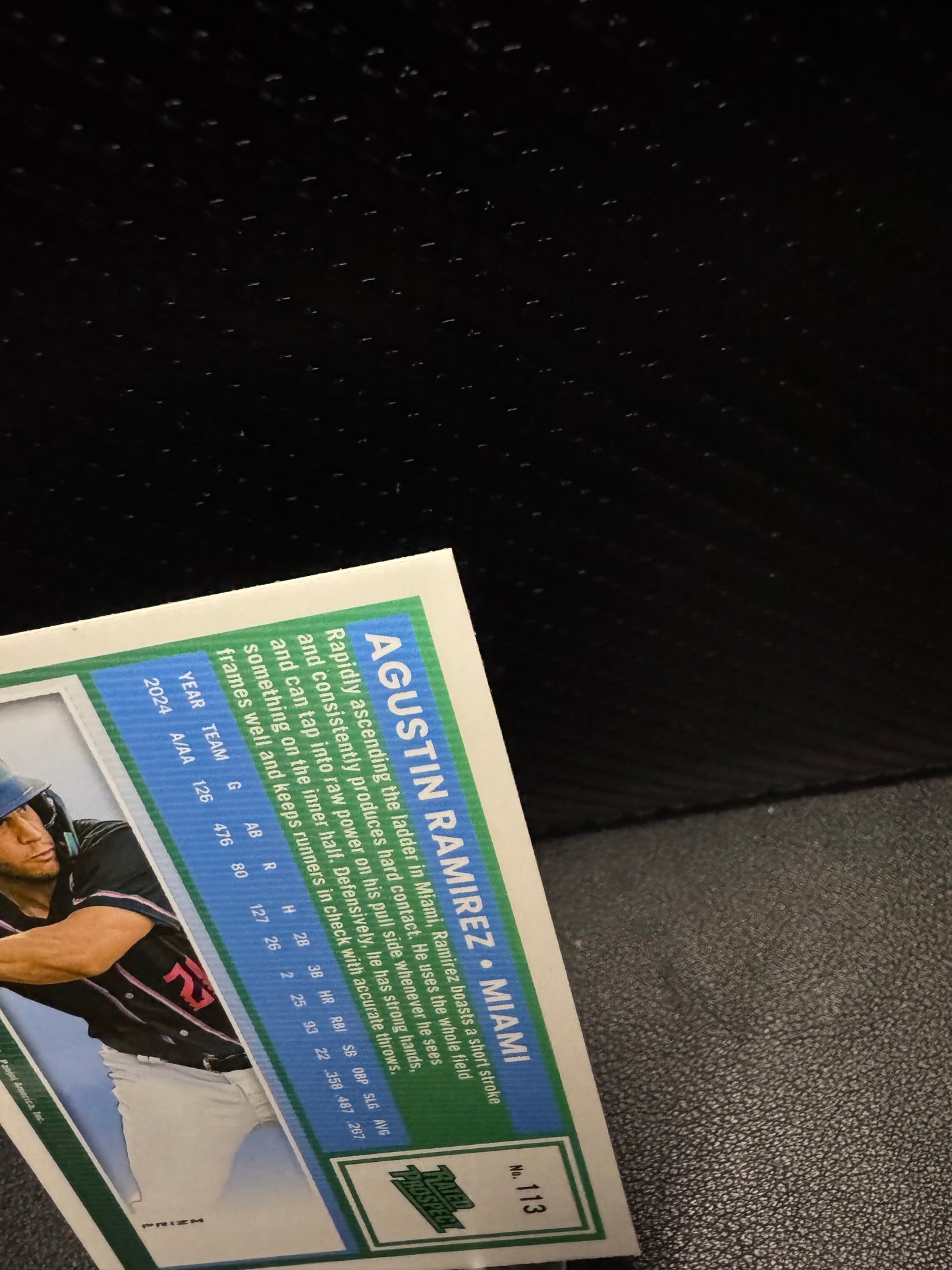 2025 Donruss - Optic Orange Velocity 113 Agustin Ramirez RP Miami Marlins - 787 Hobby House