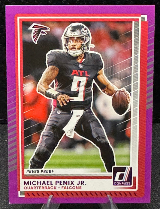 2025 Donruss Press Proof Purple 188 Michael Penix Jr. Atlanta Falcons - 787 Hobby House