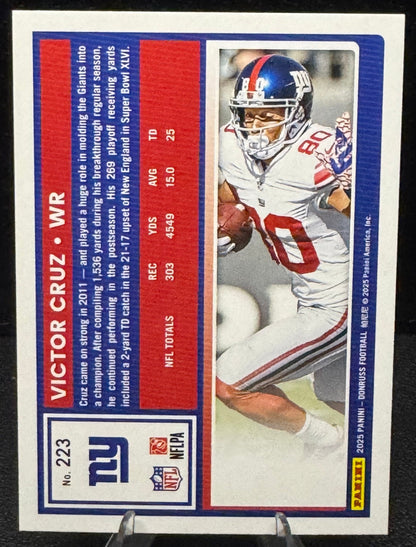 2025 Donruss Press Proof Purple 223 Victor Cruz New York Giants - 787 Hobby House