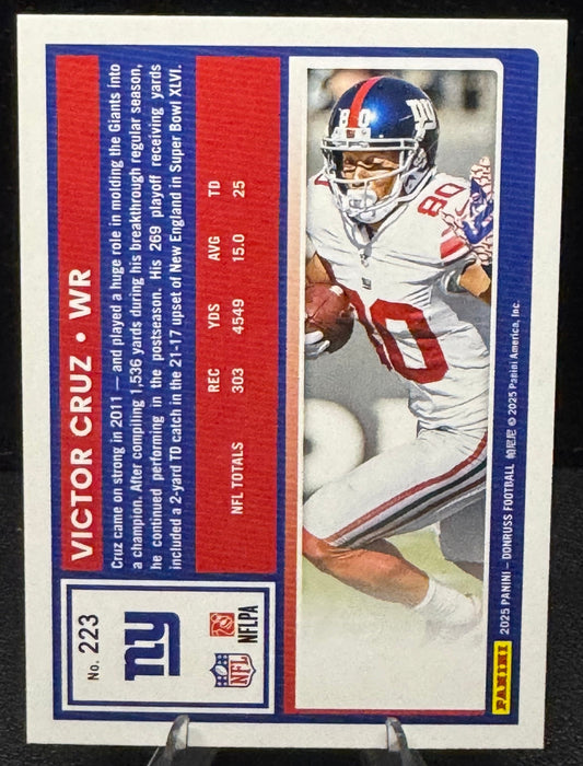 2025 Donruss Press Proof Purple 223 Victor Cruz New York Giants - 787 Hobby House