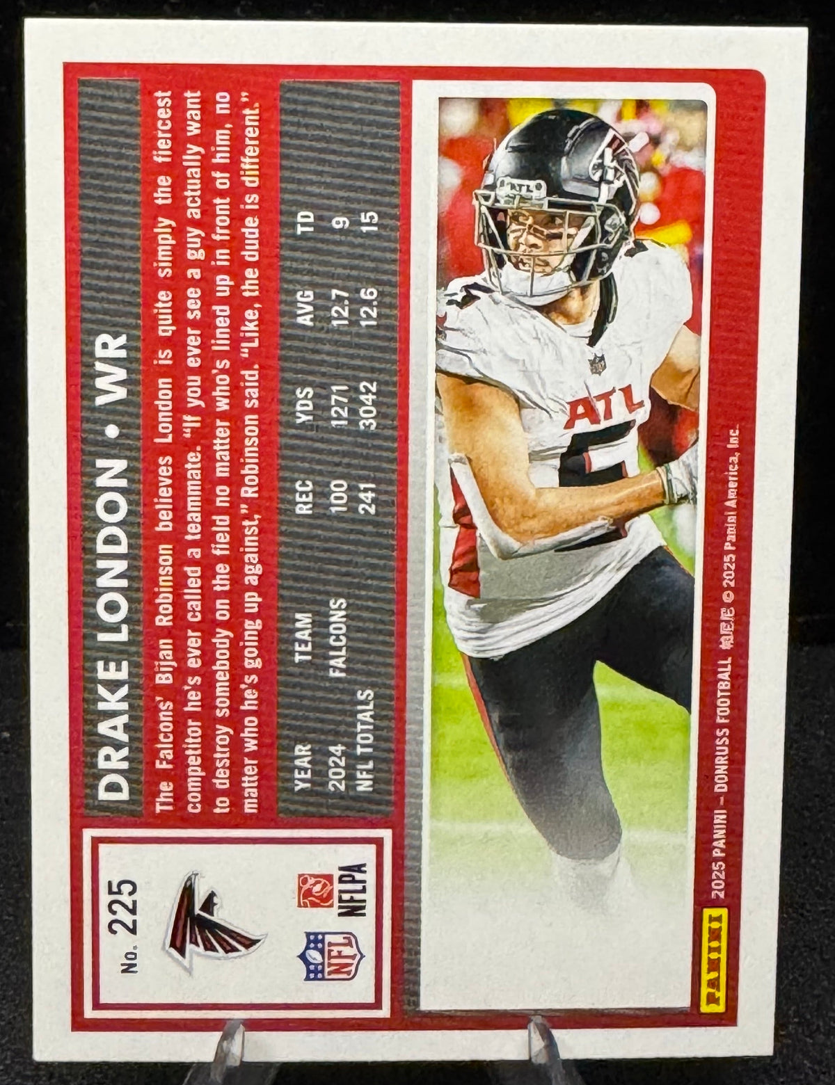 2025 Donruss Press Proof Purple 225 Drake London Atlanta Falcons - 787 Hobby House