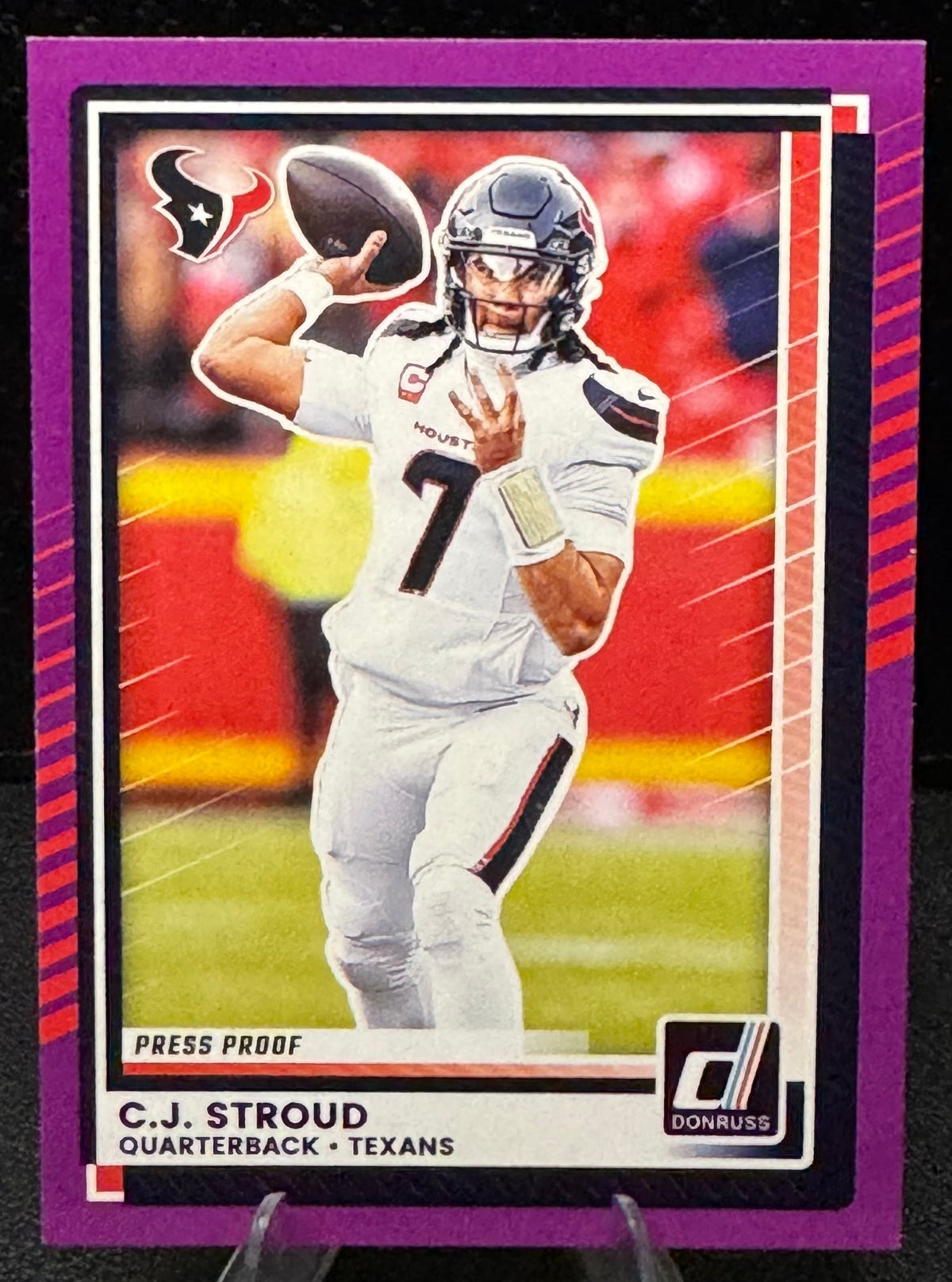 2025 Donruss Press Proof Purple 237 CJ Stroud Houston Texans - 787 Hobby House