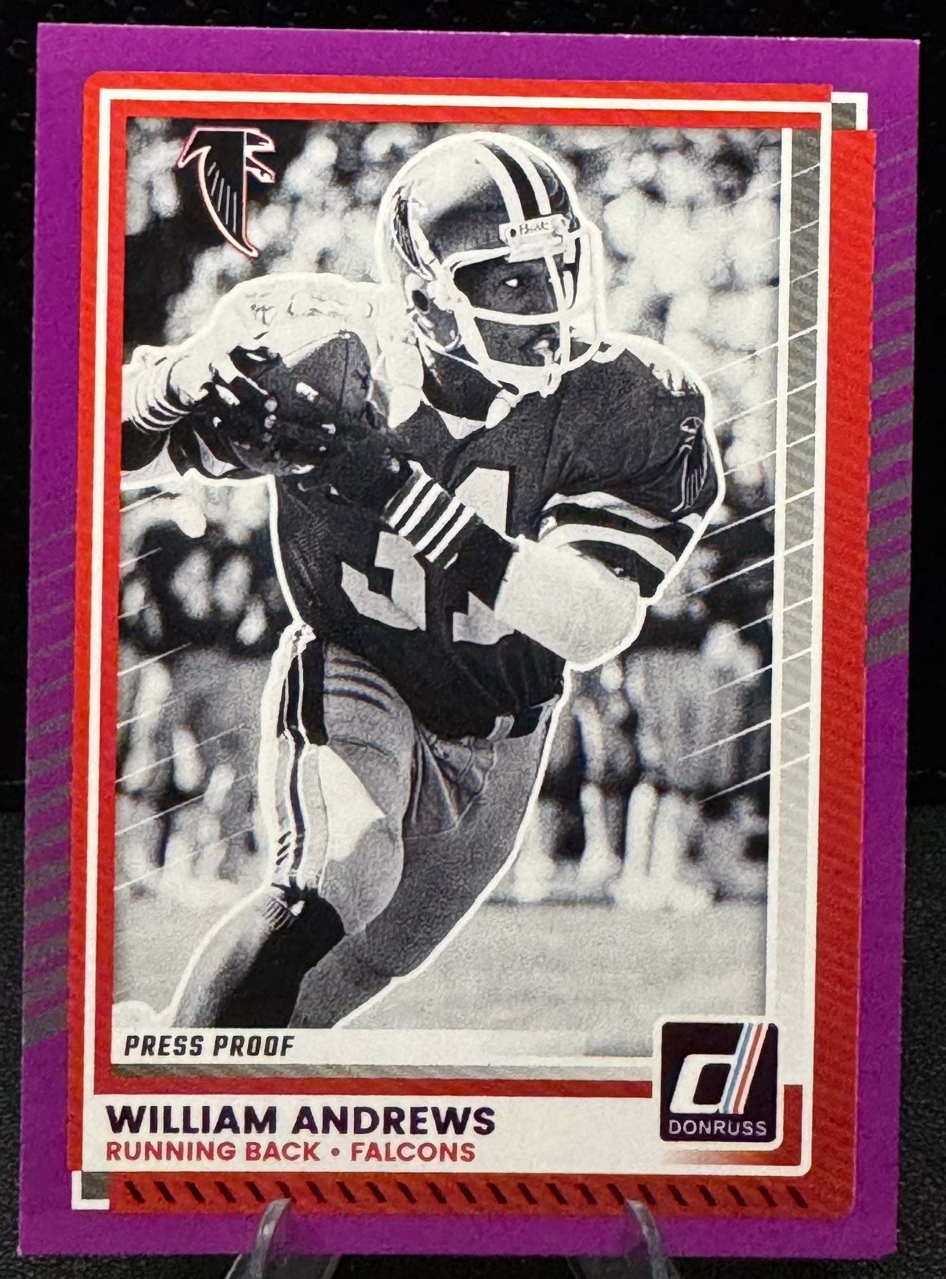 2025 Donruss Press Proof Purple 247 William Andrews Atlanta Falcons - 787 Hobby House