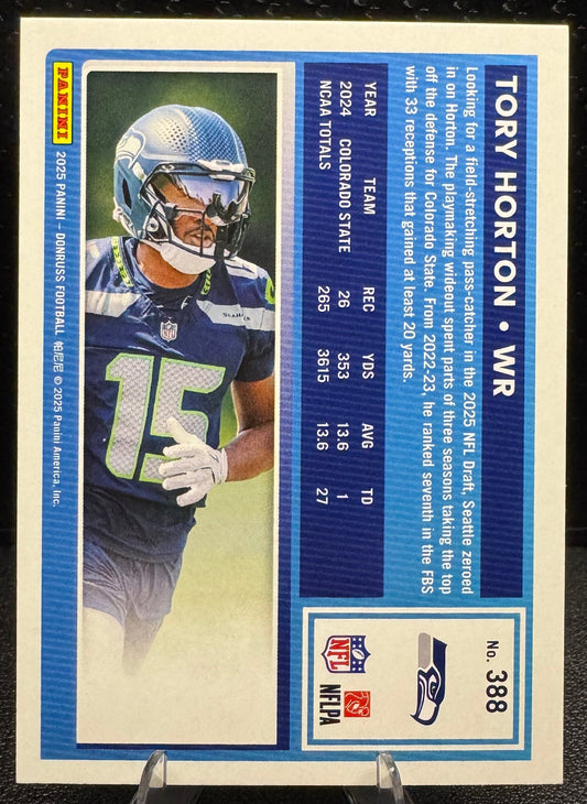 2025 Donruss Press Proof Purple 388 Tory Horton Rated Rookie - 787 Hobby House