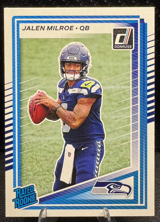 2025 Donruss Rated Rookie 307 Jalen Milroe RC Seattle Seahawks - 787 Hobby House