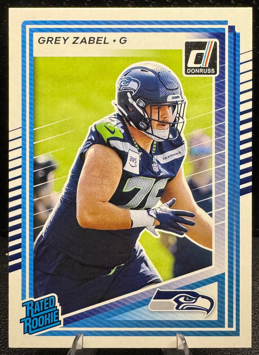2025 Donruss Rated Rookie 366 Grey Zabel RC Seattle Seahawks - 787 Hobby House