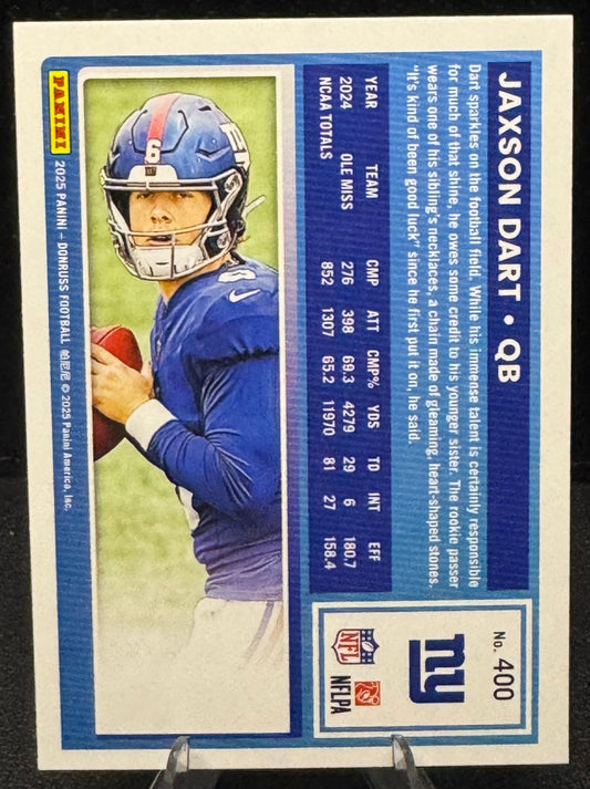 2025 Donruss Rated Rookie 400 Jaxson Dart RC New York Giants - 787 Hobby House
