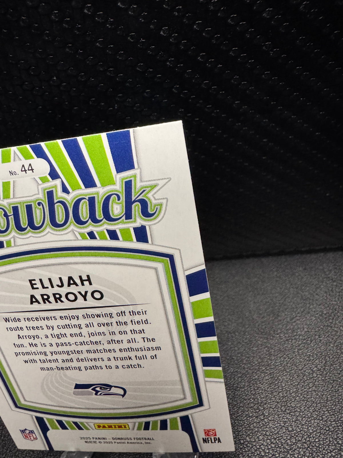 2025 Donruss Rated Rookies Throwback 44 Elijah Arroyo Seattle Seahawks - 787 Hobby House