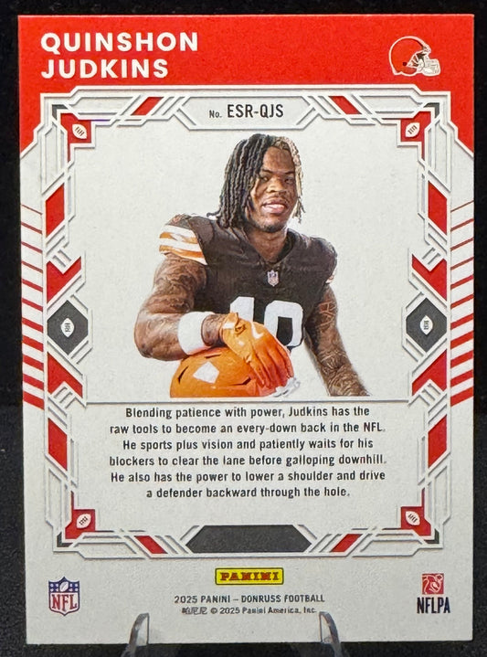 2025 Donruss The Elite Series Rookies ESR-QJS Quinshon Judkins RC Cleveland Browns - 787 Hobby House