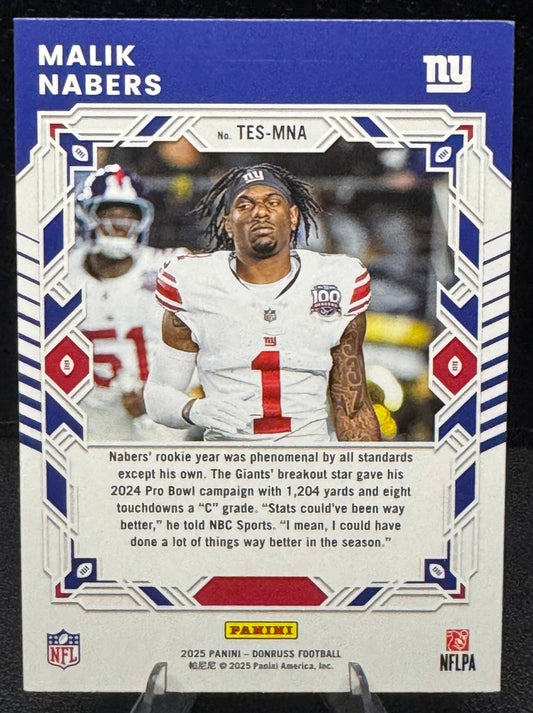 2025 Donruss The Elite Series TES-MNA Malik Nabers New York Giants - 787 Hobby House