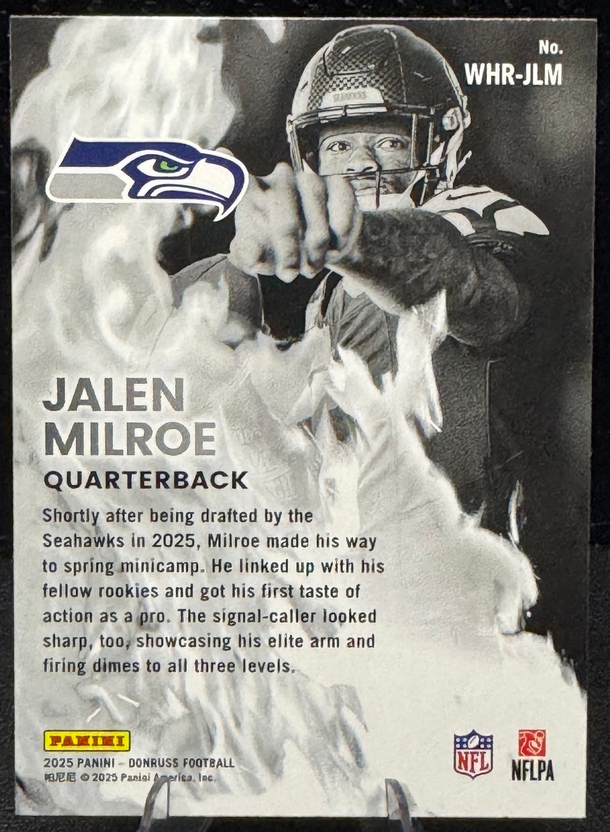 2025 Donruss White Hot Rookies #WHR-JLM Jalen Milroe RC Seattle Seahawks - 787 Hobby House