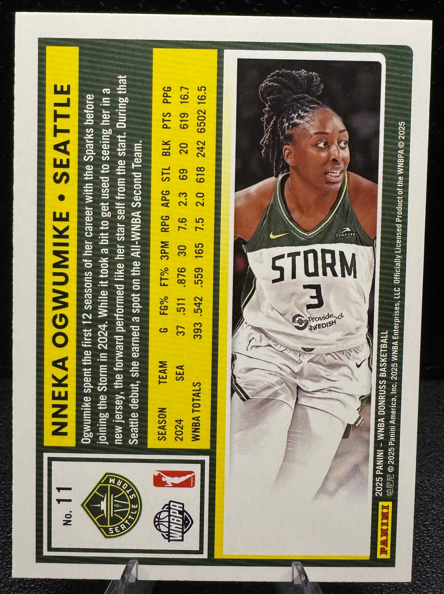 2025 Donruss WNBA 11 Nneka Ogwumike Seattle Storm - 787 Hobby House