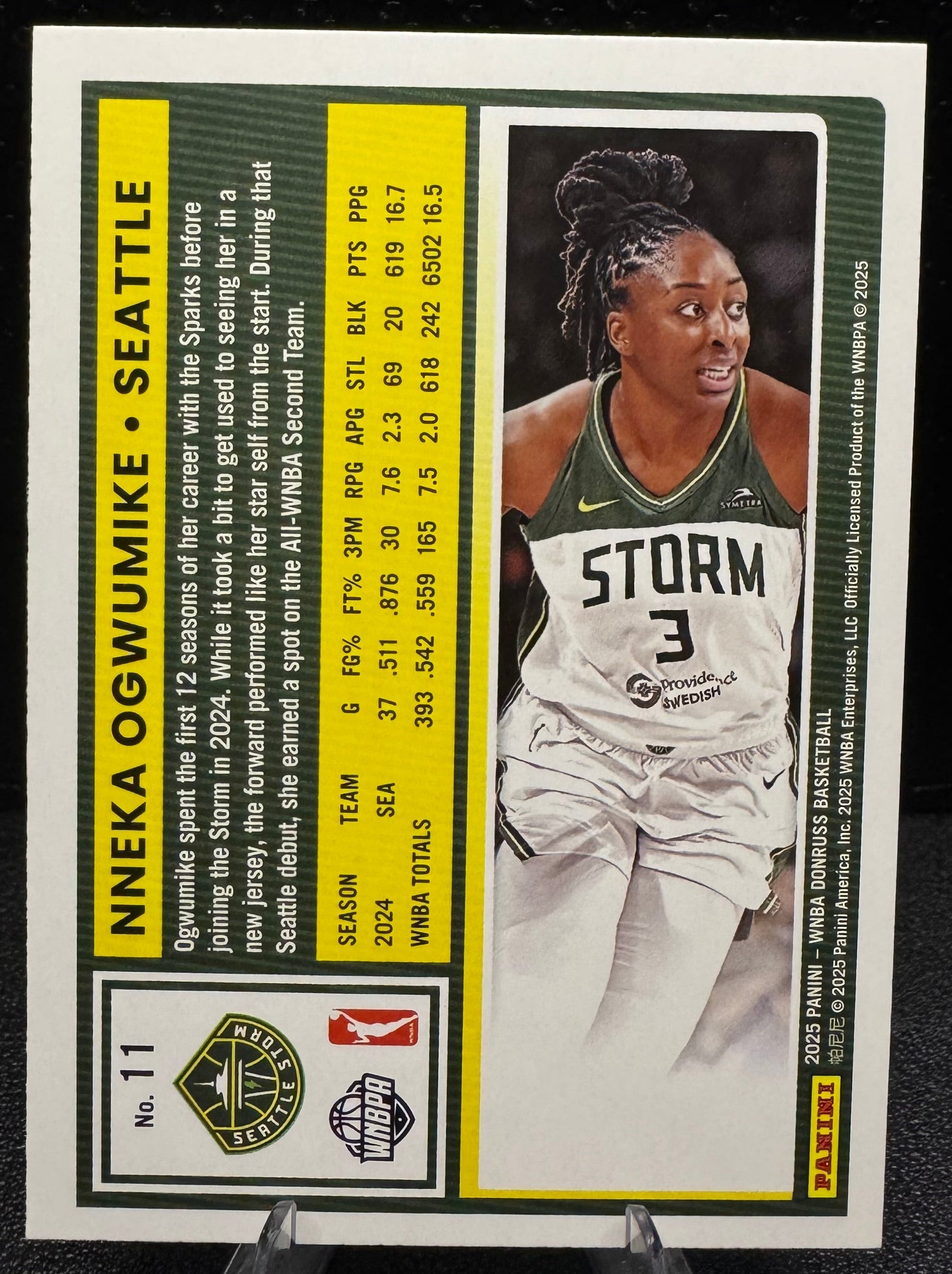 2025 Donruss WNBA 11 Nneka Ogwumike Seattle Storm - 787 Hobby House