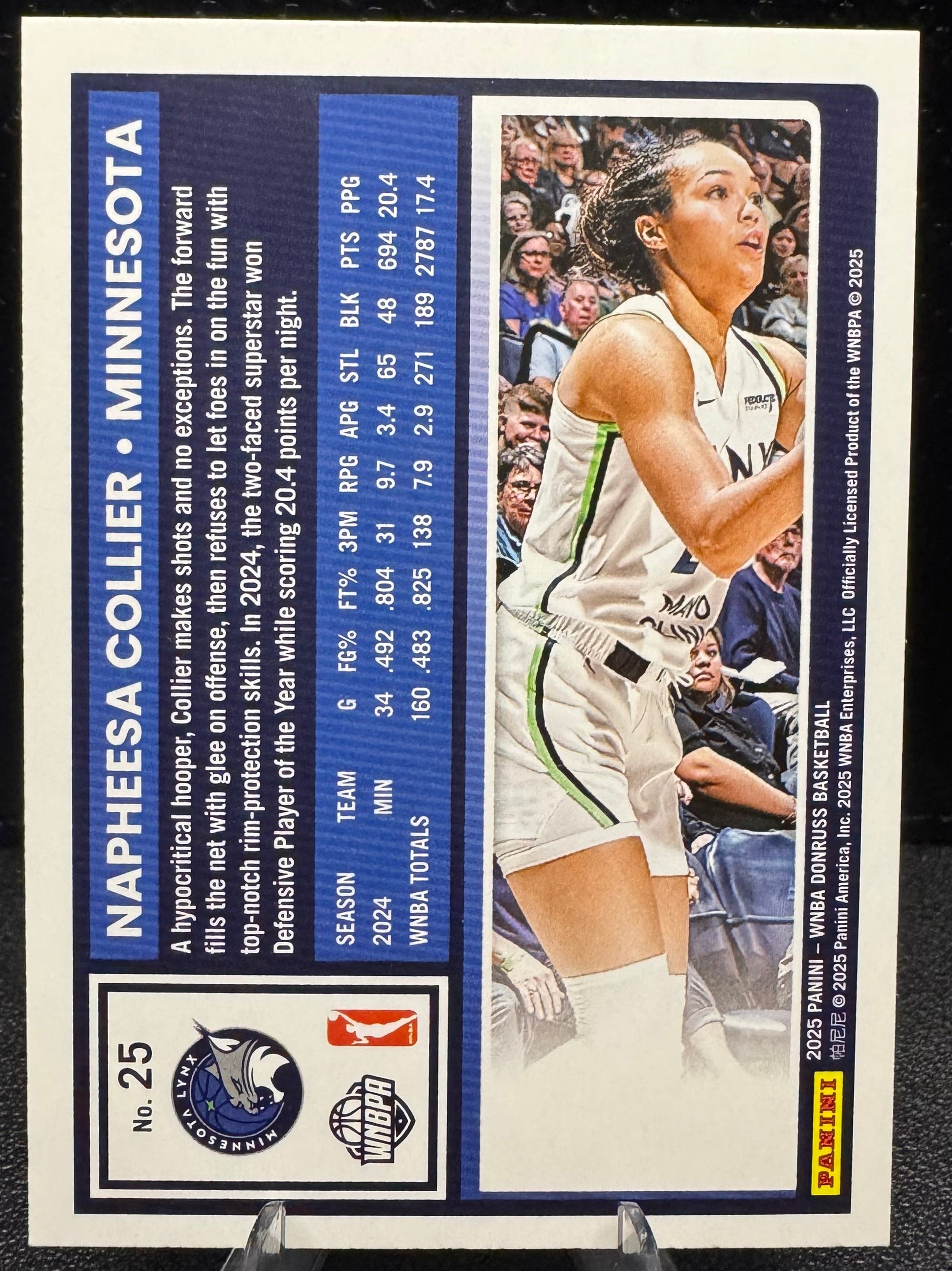 2025 Donruss WNBA 25 Napheesa Collier Minnesota Lynx - 787 Hobby House