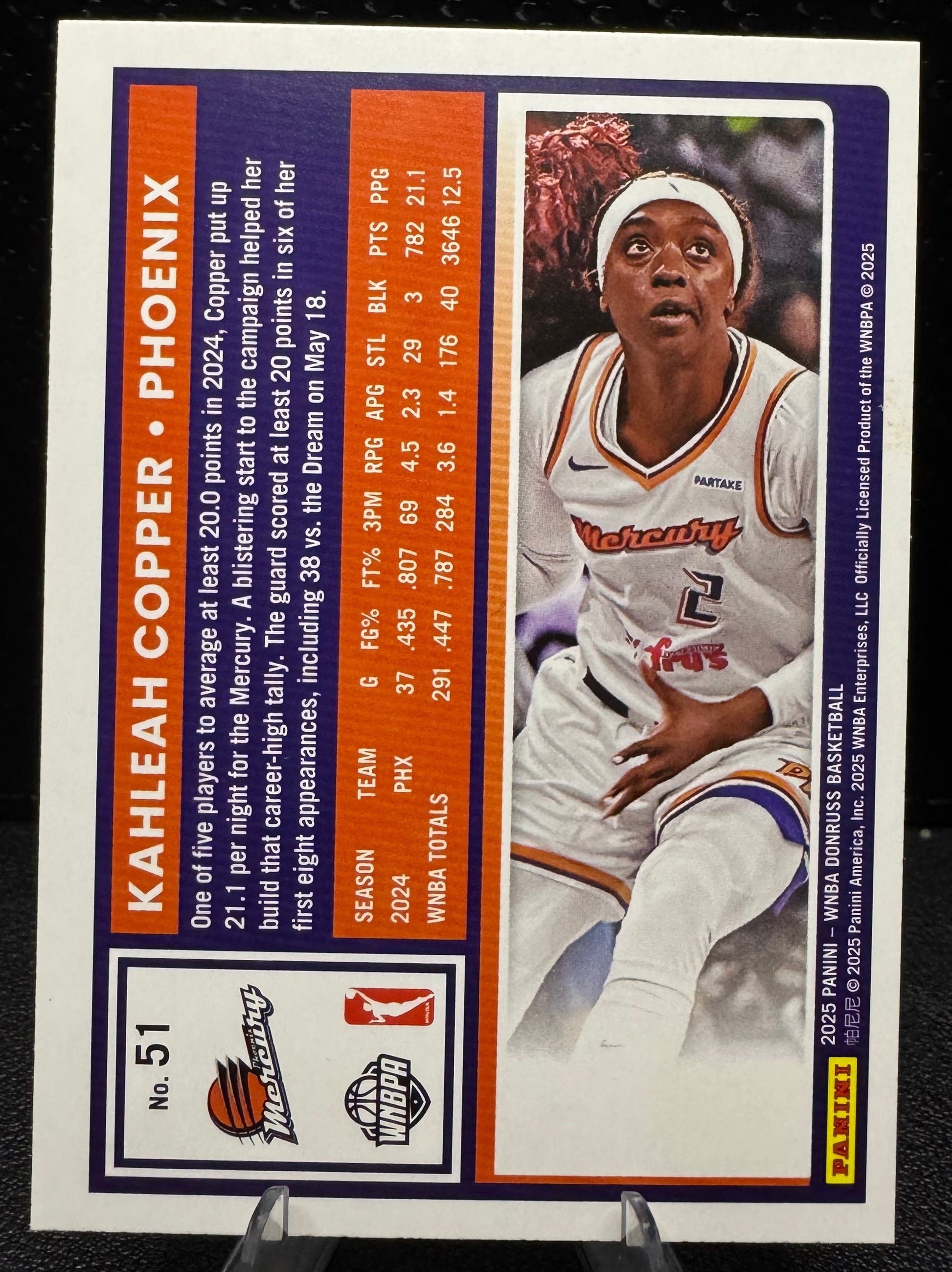 2025 Donruss WNBA 51 Kahleah Copper Phoenix Mercury - 787 Hobby House