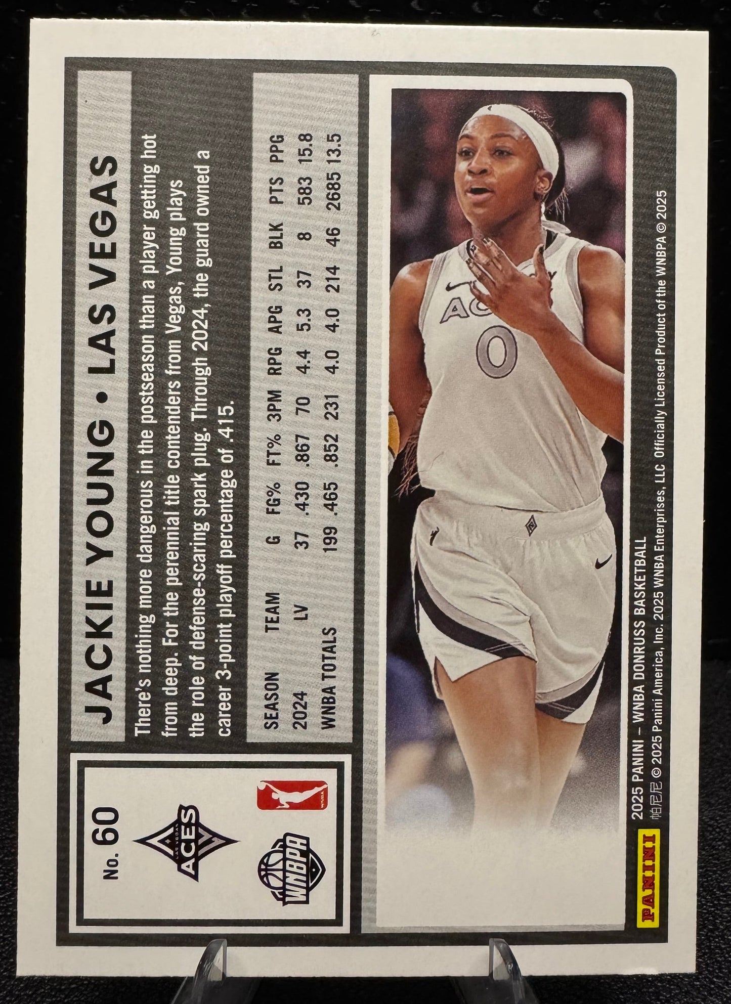 2025 Donruss WNBA 60 Jackie Young Las Vegas Aces - 787 Hobby House