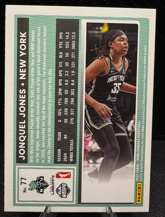 2025 Donruss WNBA 77 Jonquel Jones New York Liberty - 787 Hobby House