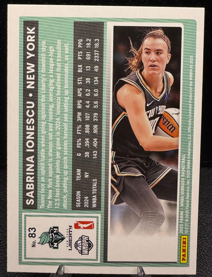2025 Donruss WNBA 83 Sabrina Ionescu New York Liberty - 787 Hobby House