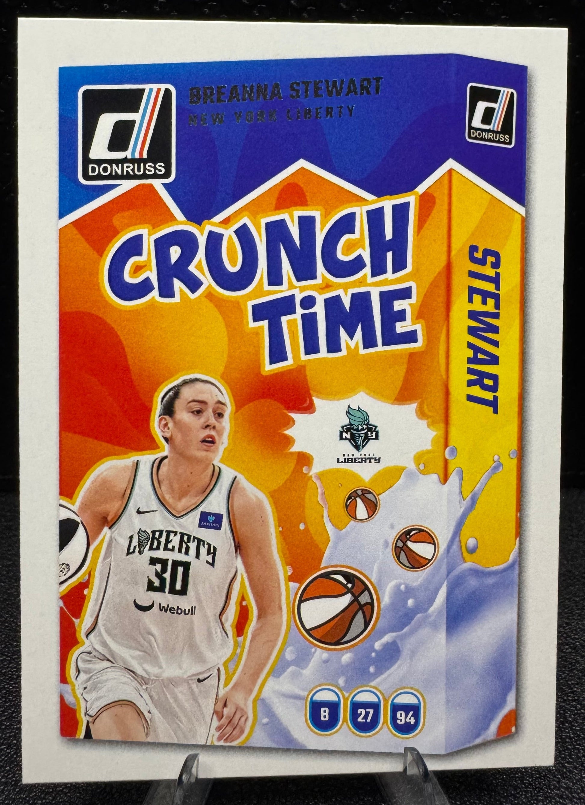 2025 Donruss WNBA Crunch Time 3 Breanna Stewart New York Liberty - 787 Hobby House