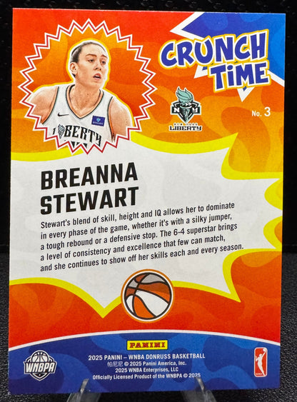 2025 Donruss WNBA Crunch Time 3 Breanna Stewart New York Liberty - 787 Hobby House