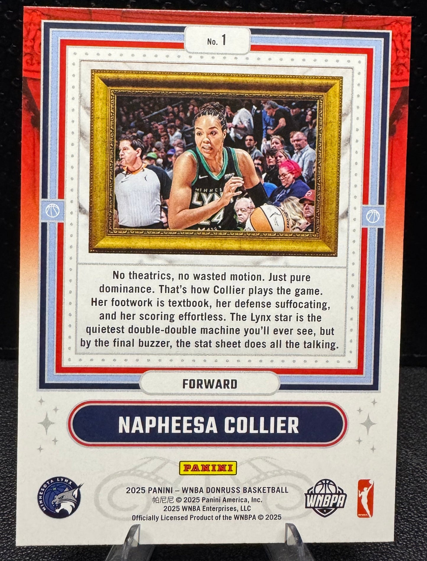 2025 Donruss WNBA Franchise Features 1 Napheesa Collier Minnesota Lynx - 787 Hobby House