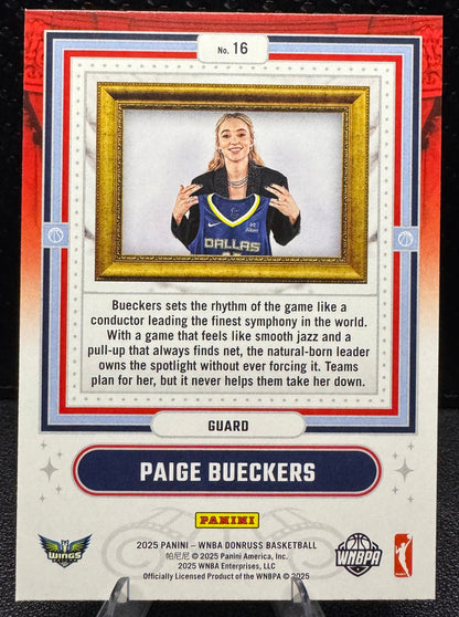 2025 Donruss WNBA Franchise Features 16 Paige Bueckers RC Dallas Wings - 787 Hobby House